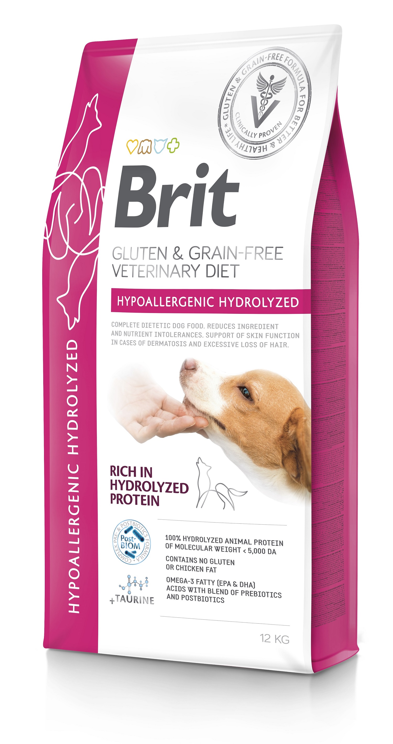 Brit Veterinary Diet Hypoallergenic Hydrolyzed - hrană câini 12 kg
