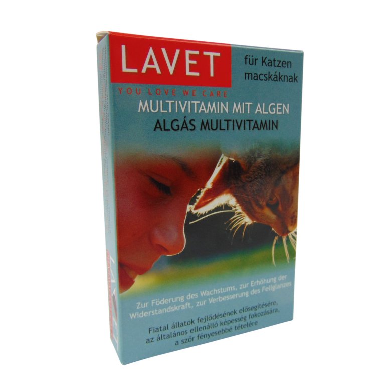 Lavet multivitamín s riasmi pre mačky 50 ks