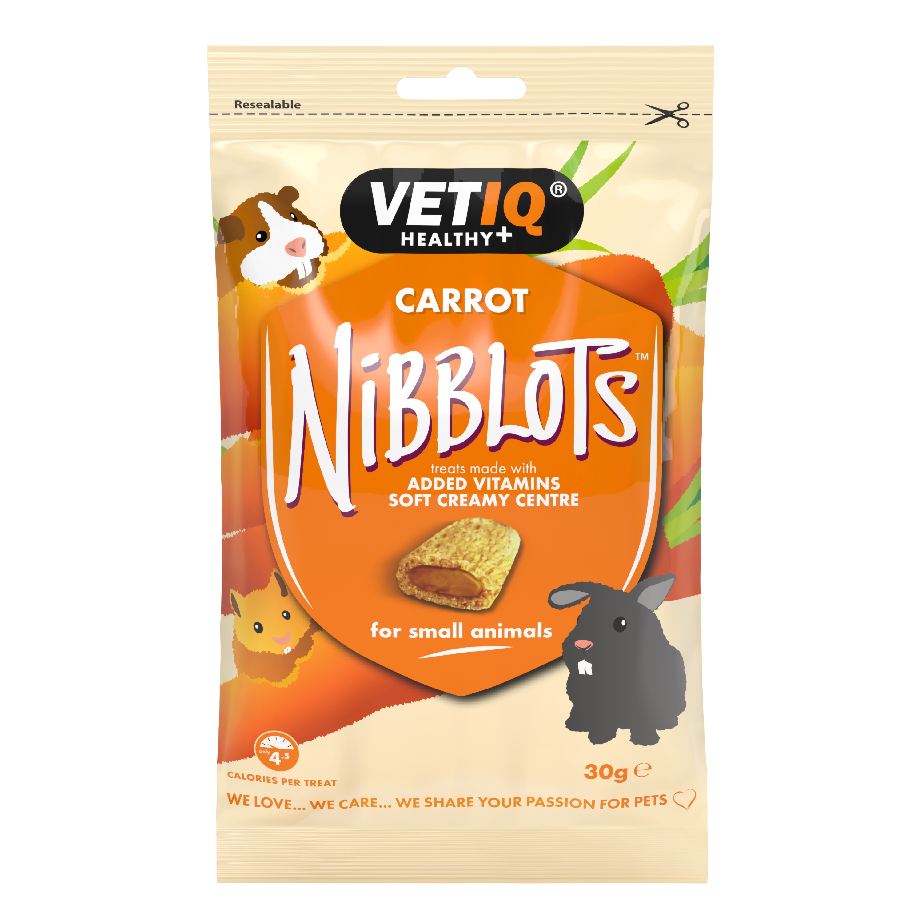 Vetiq Healthy+ Nibblots - carrot 30 g