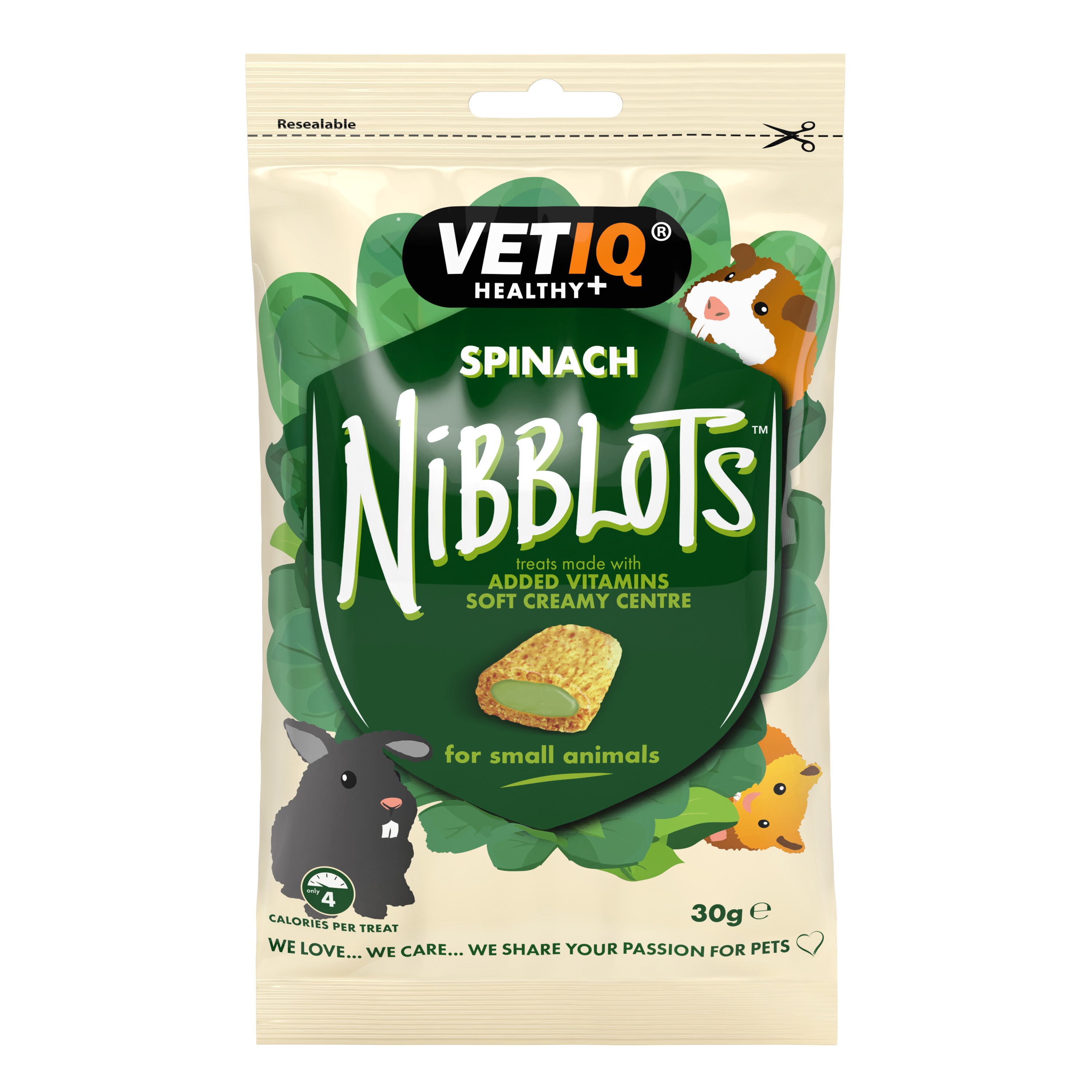 Vetiq Healthy+ Nibblots Spinach 30 g