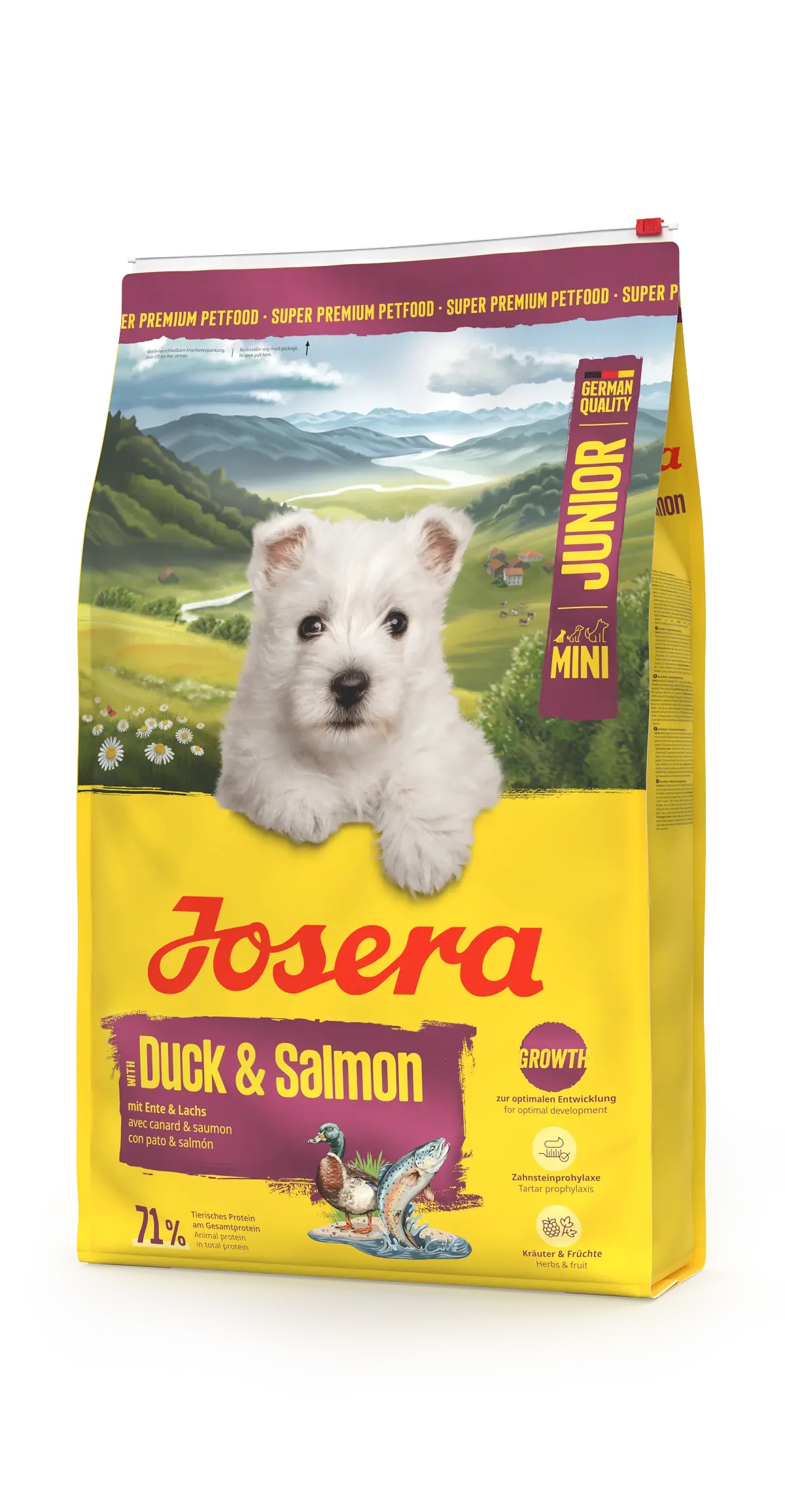 Josera Mini Junior Duck & Salmon suché krmivo pro psy 10 kg