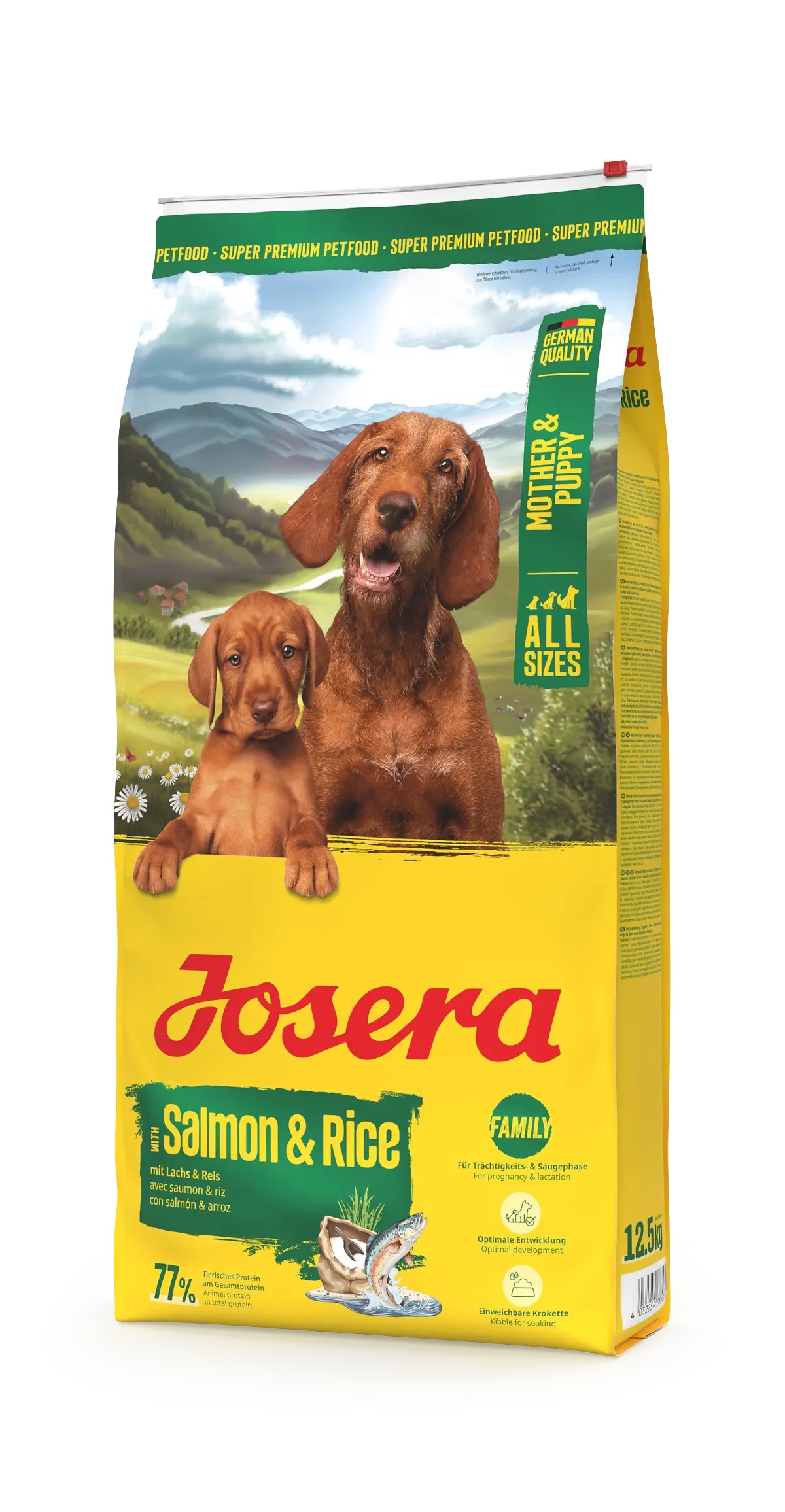 Josera Mother & Puppy Salmon & Rice suché krmivo pro psy 12,5 kg