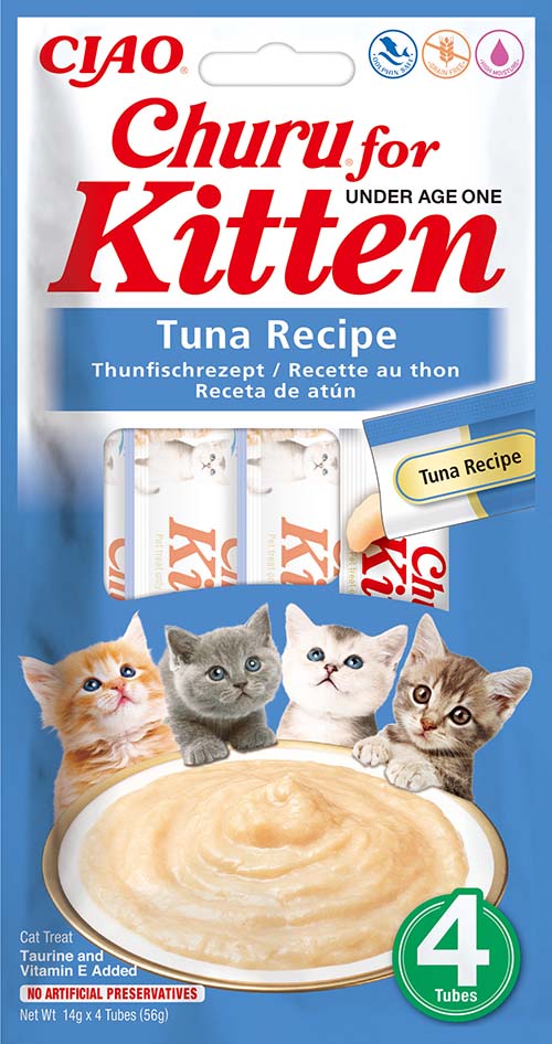 Inaba Ciao Churu Kitten kremasta hrana za mačiće - tuna 4 x 14 g