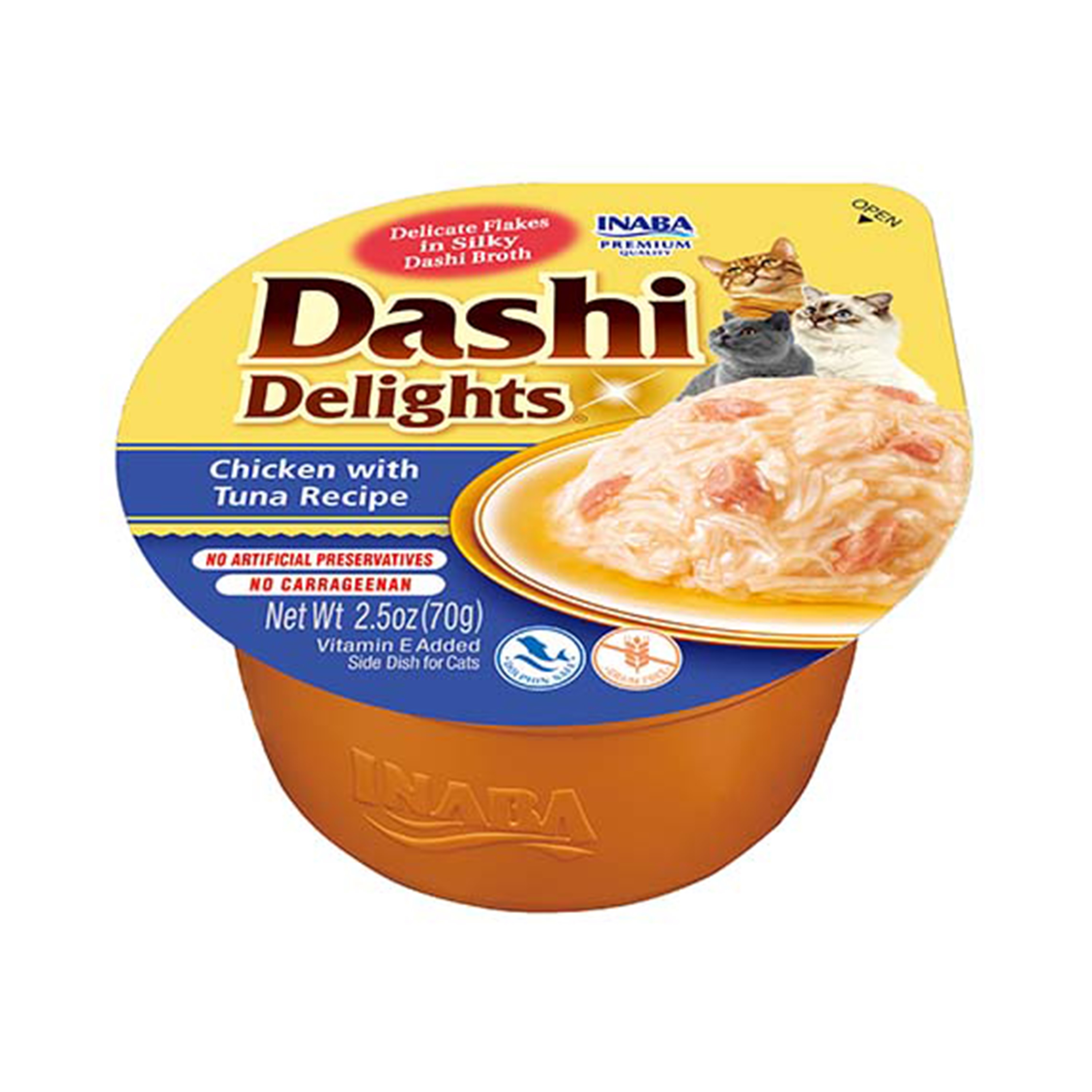 Inaba Cat Dashi Delights nedves macskaeledel - csirke, tonhal 70 g