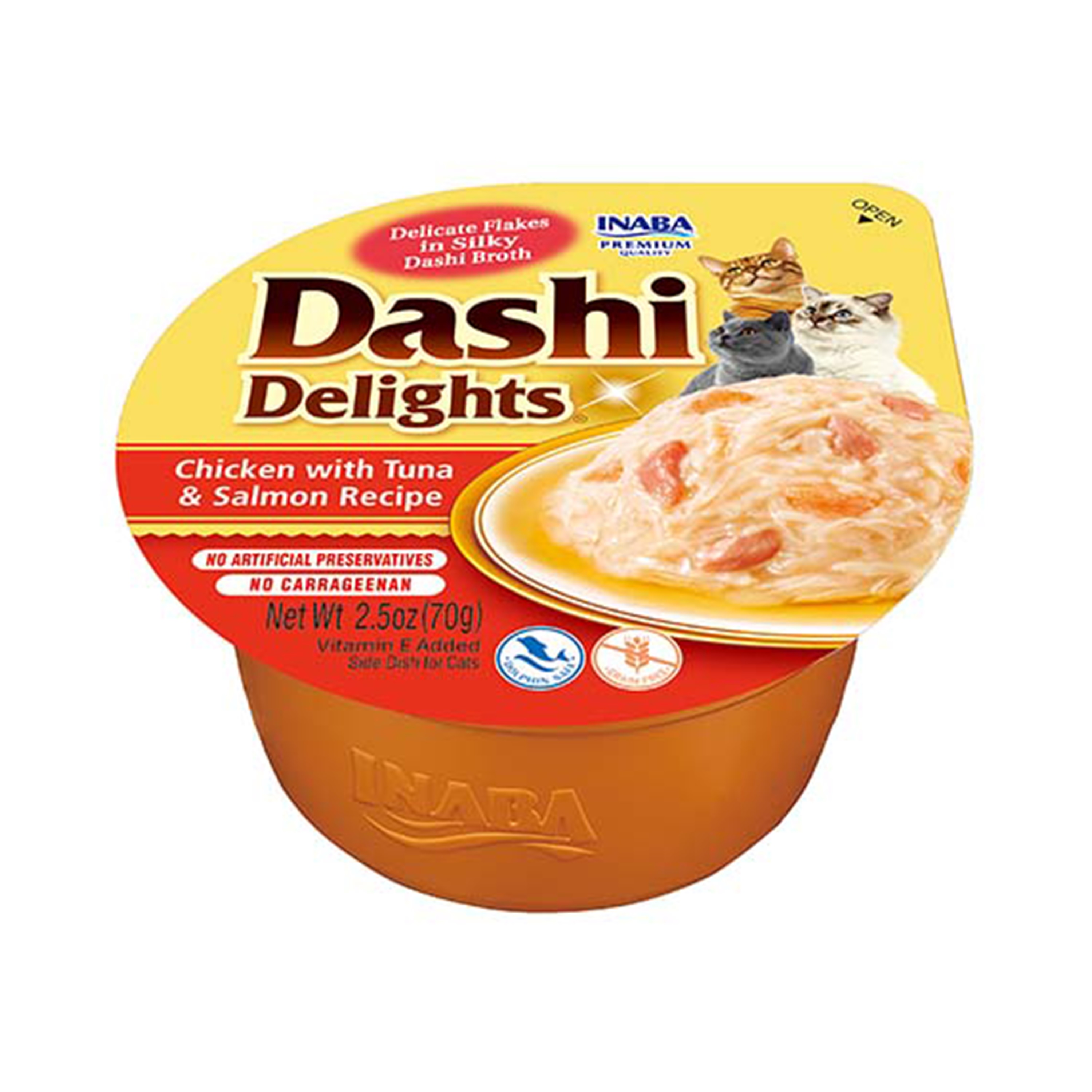 INABA Cat Dashi Delights - Hühnerfleisch mit Thunfisch & Lachsrezept 70 g