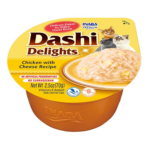 Inaba Cat Dashi Delights nedves macskaeledel - csirke, sajt 70 g