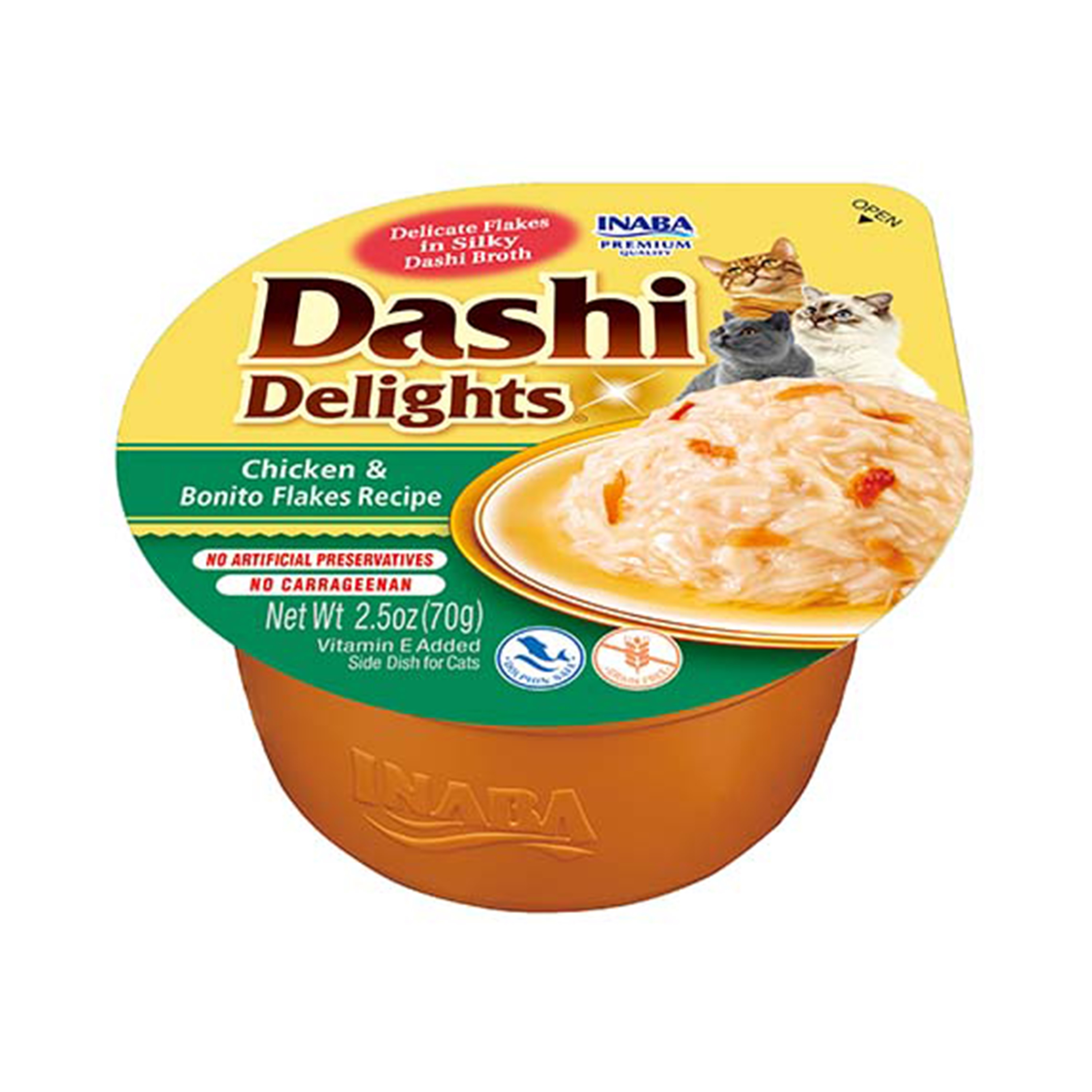 Inaba Cat Dashi Delights nedves macskaeledel - csirke, bonito pehely 70 g