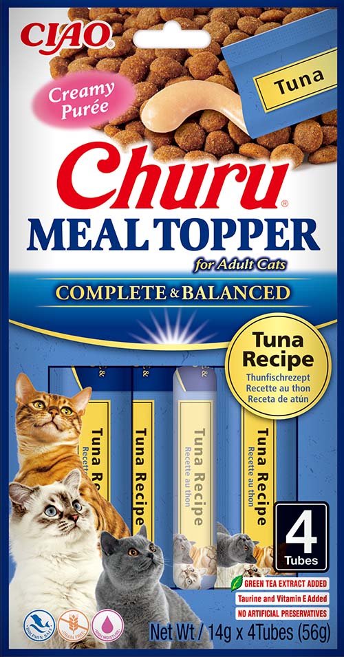 Inaba Cat Churu Meal Topper vlhké krmivo pro kočky - tuňák 4 x 14 g