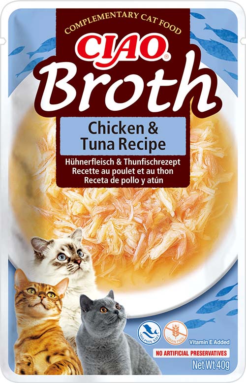 INABA Cat Ciao Broth - Hühnerfleisch & Thunfischrezept 40 g