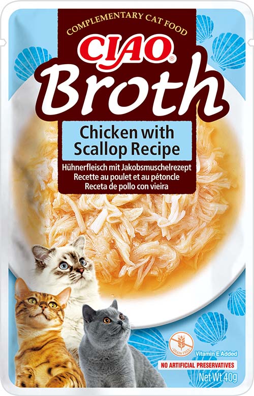 Inaba Cat Ciao Broth - pui & scoici 40 g