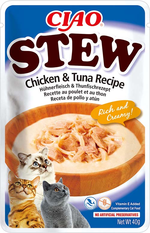 Inaba Cat Ciao Stew krémes ragu macskaeledel - csirke, tonhal 40 g