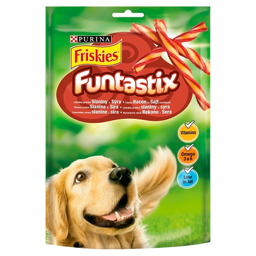 Friskies Dog Funtastix Funtastix s okusom slanine i sira 175 g