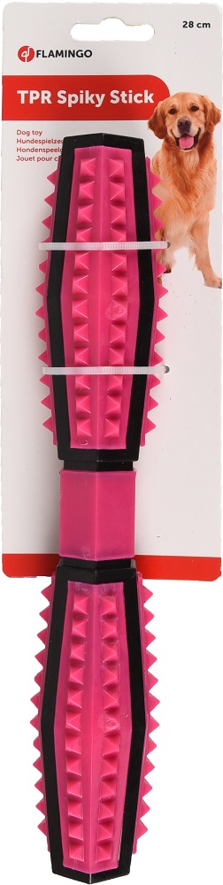 Flamingo Spielzeug Spiky Fuchsie Schwarz 1 Stück (28 cm)