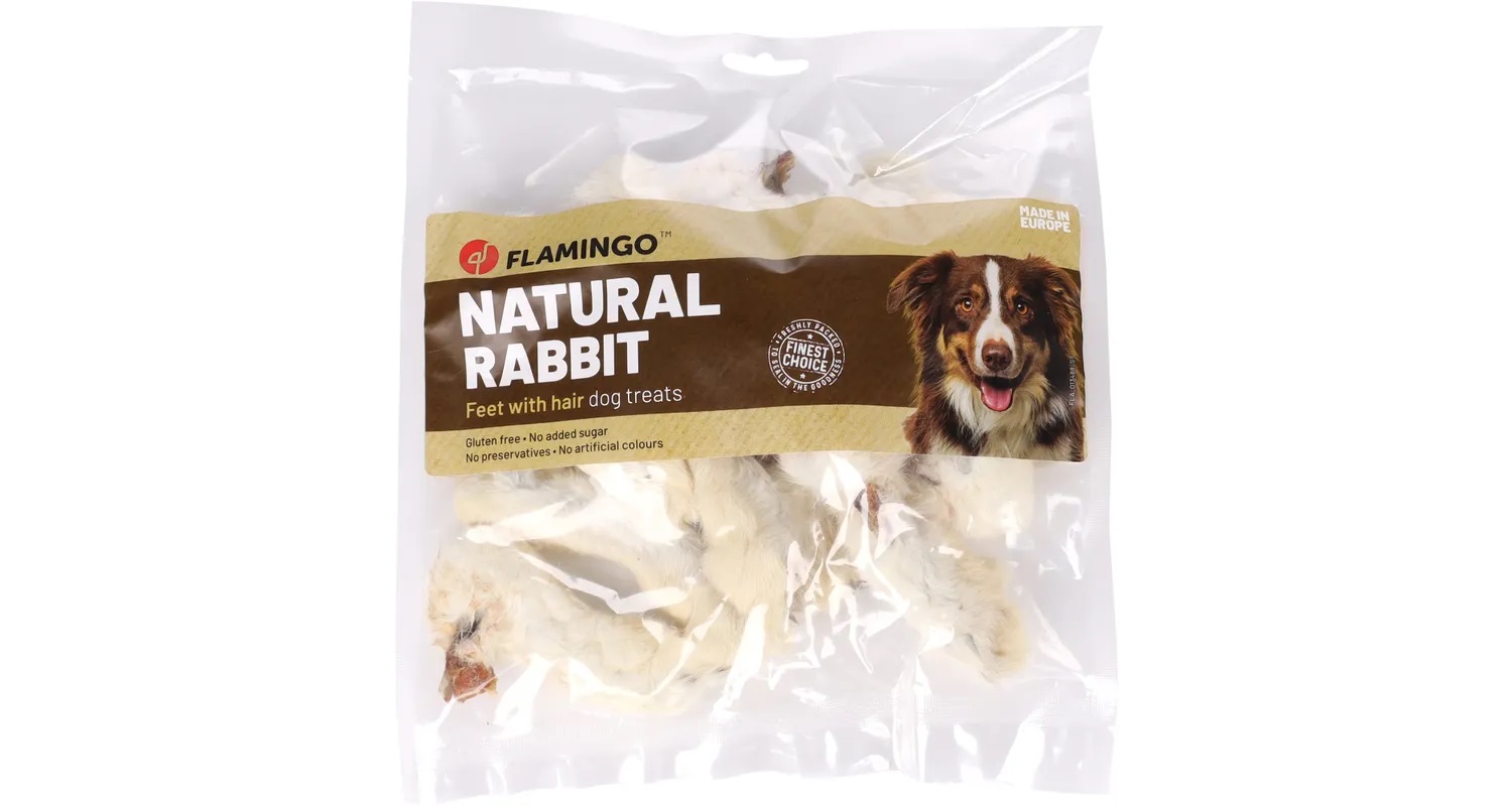 Flamingo Snacks Nature Rabbit feet with hair 200 g