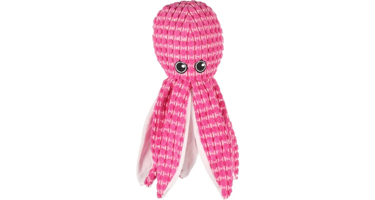 FLAMINGO Ceano Hundespielzeuge Oktopus (Rosa, 15 x 16 x 34 cm)