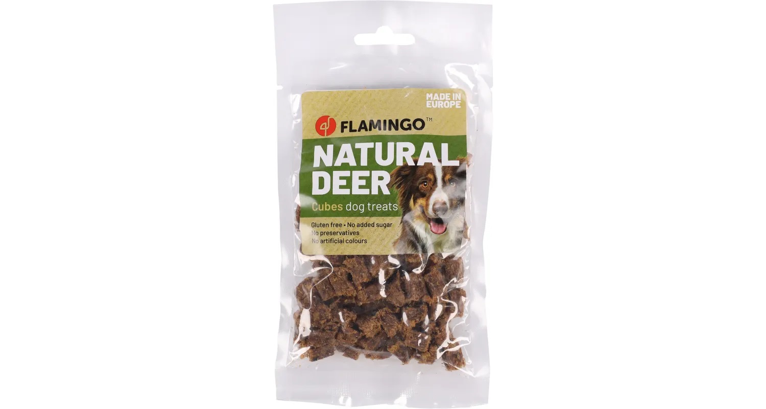 Flamingo Nature Snack - cubulețe căprioară 80 g