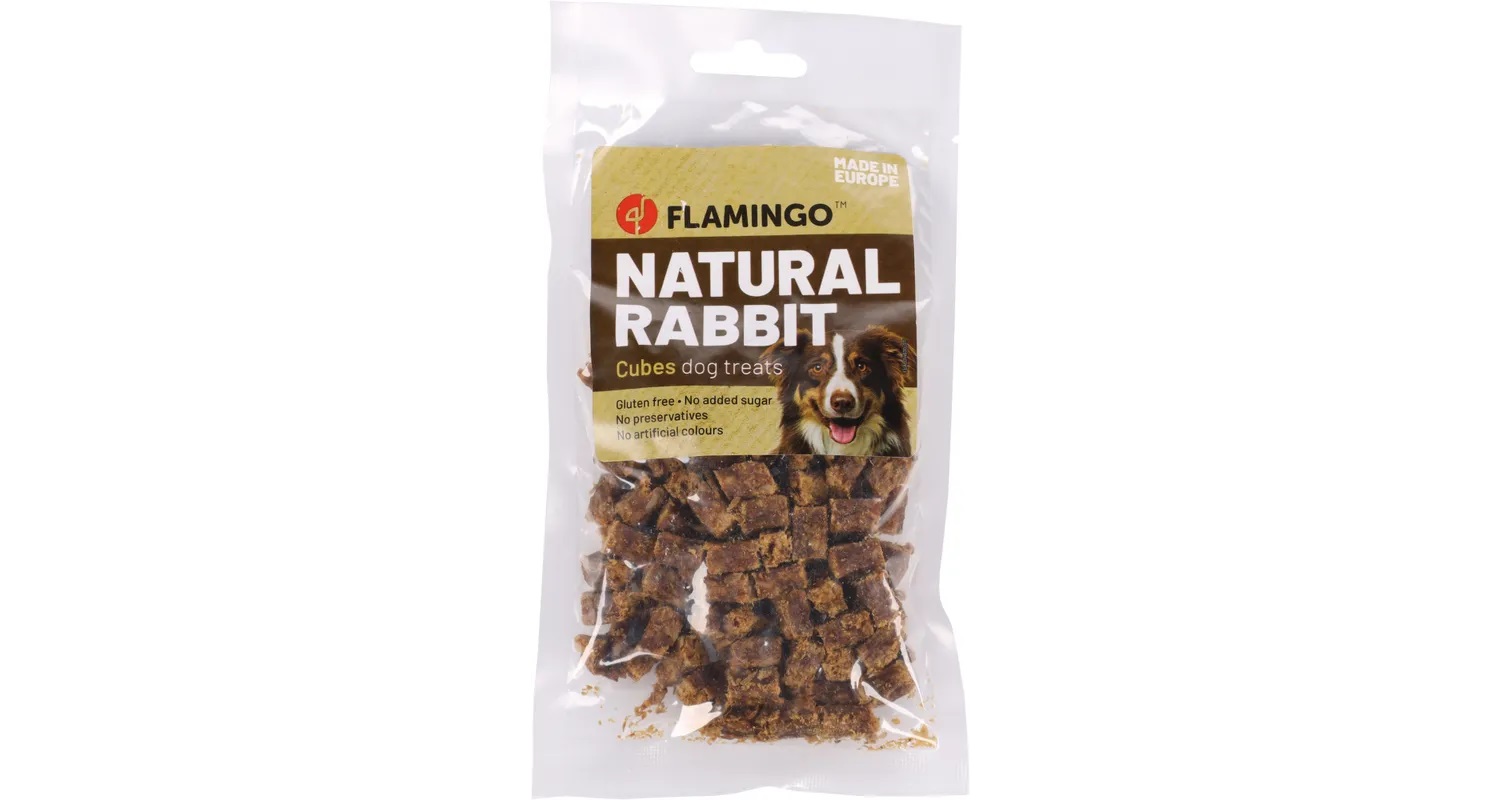 Flamingo Nature Snack - kockázott nyúl 80 g