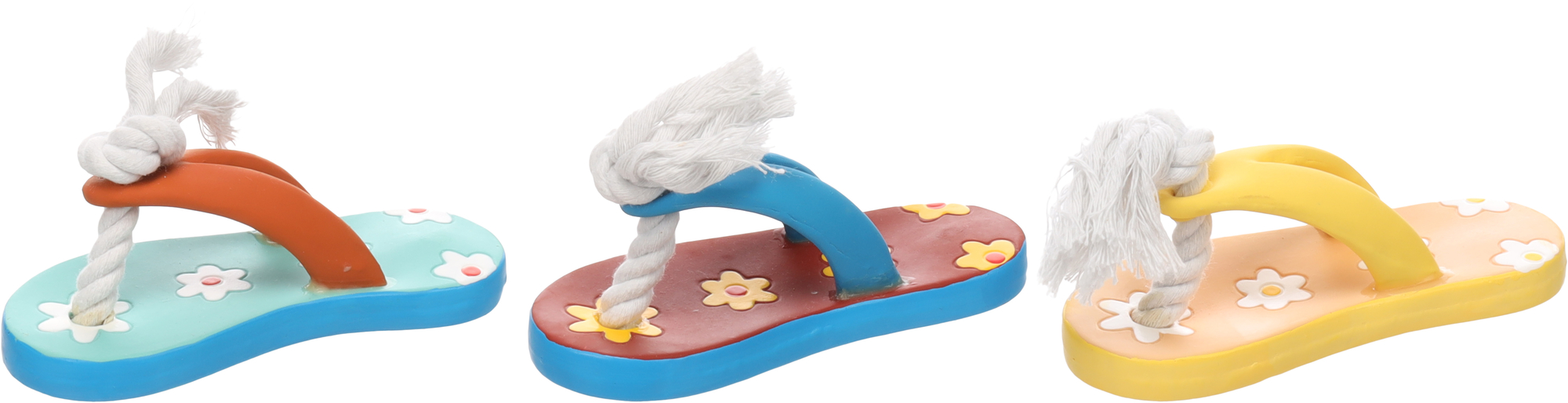 FLAMINGO Floppe Slipper mit Seil Hundespielzeug Mehrere Farben 1 Stk