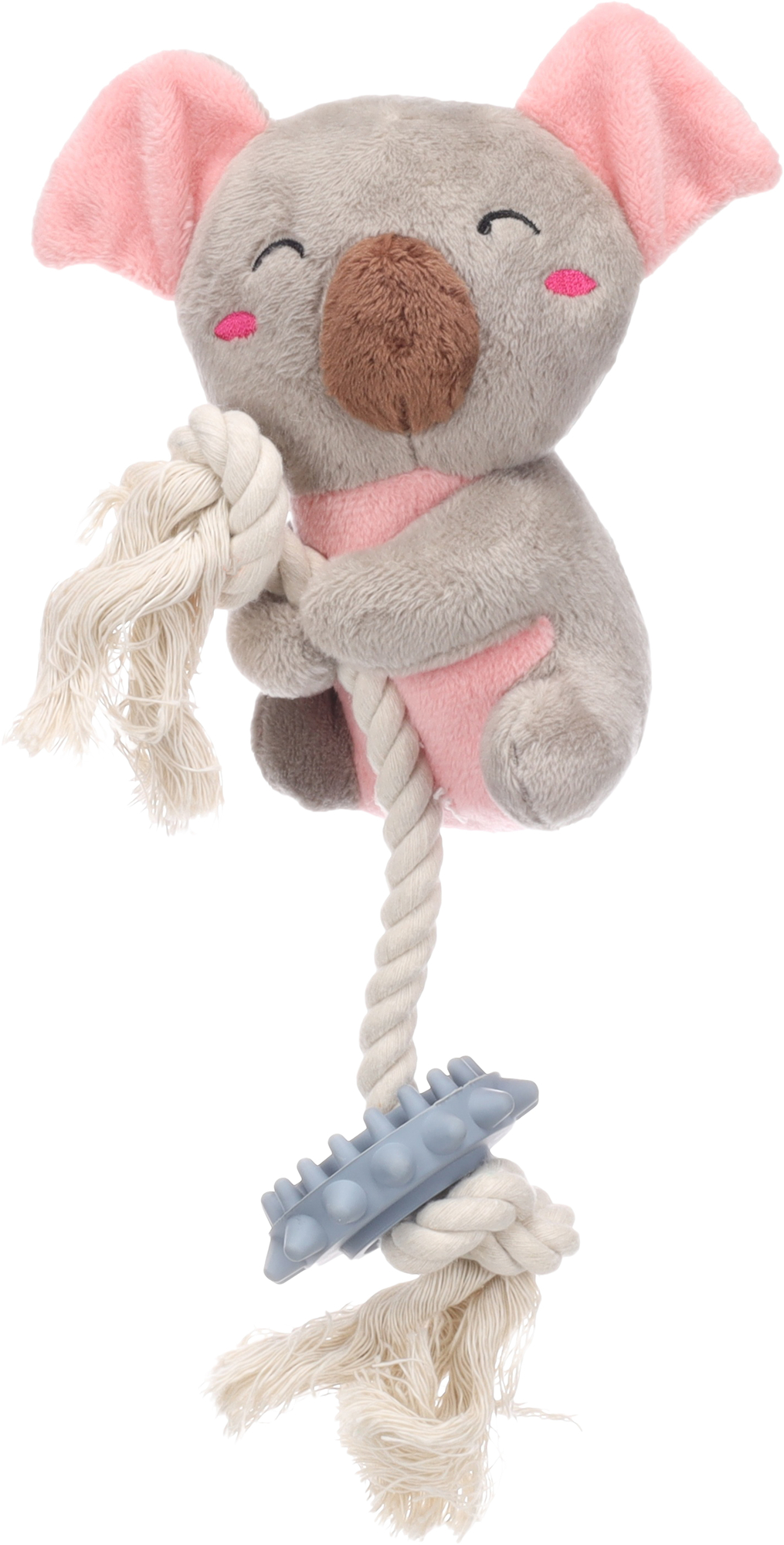 FLAMINGO Welpe Didi Koala mit Seil Grau Hundespielzeug 1 Stk (14 x 7 x 23 cm)