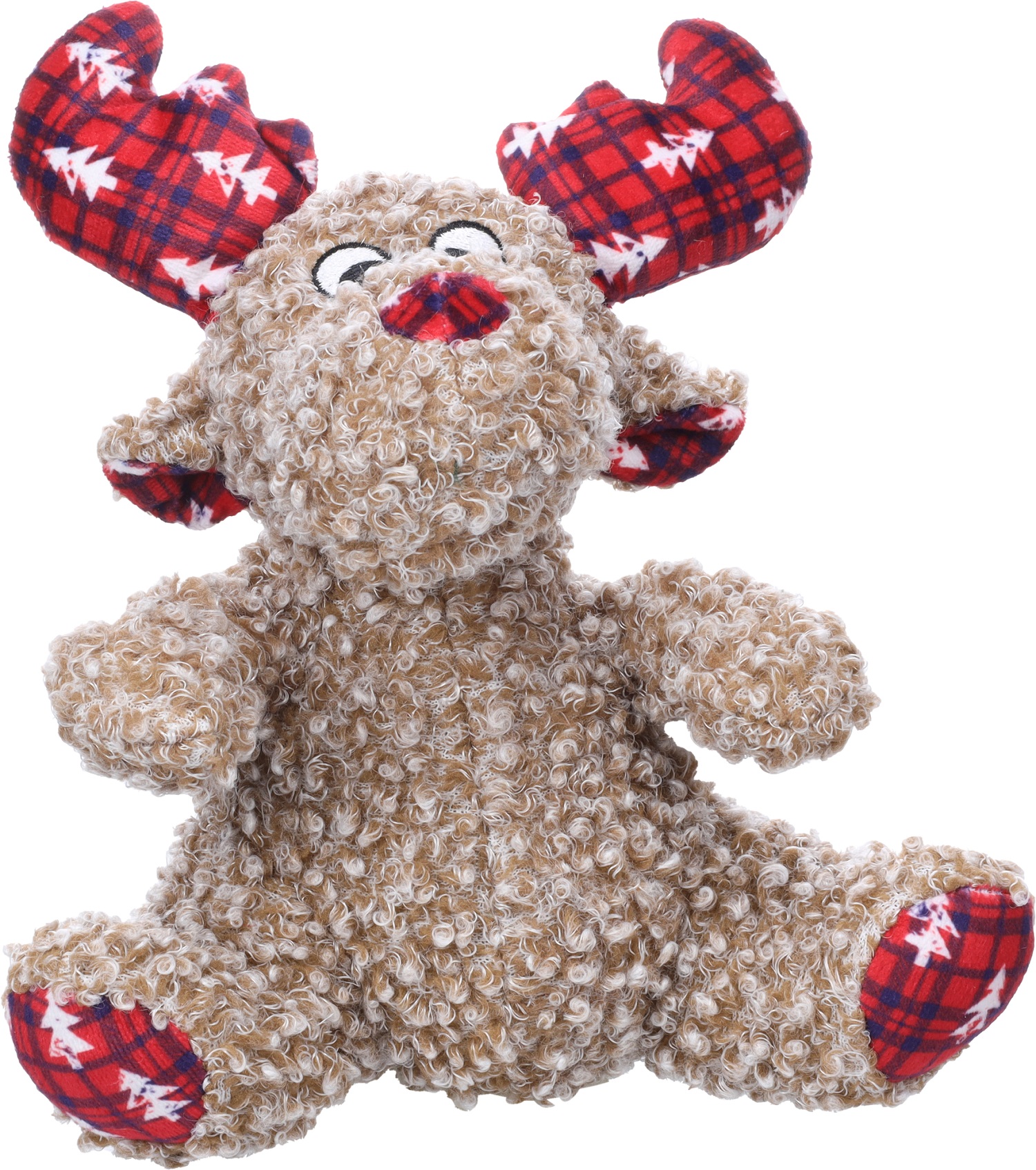 Flamingo Krola Vánoční plyšová hračka pro psy ve tvaru sedícího soba 1 ks