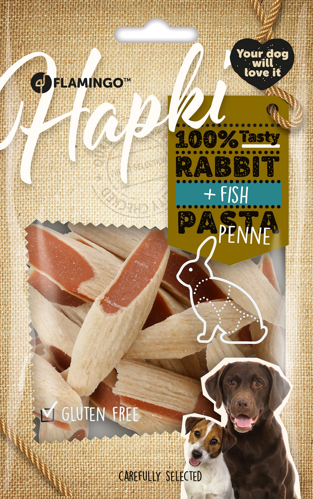 Flamingo Hapki Penne - iepure, pește 85 g