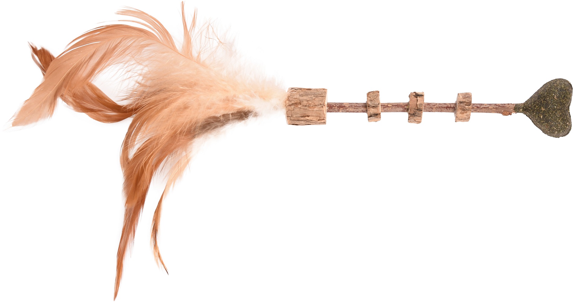 Flamingo dřevěná hůlková hračka s kočičí mátou 1 ks