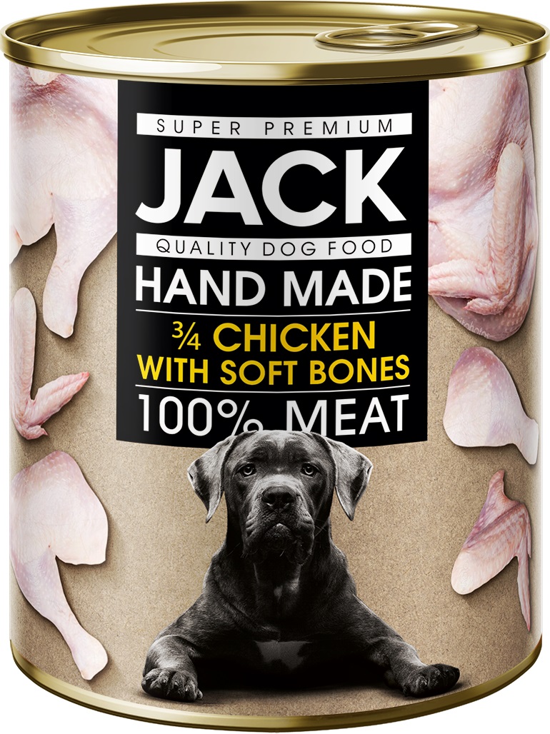 Jack konzerva pro psy 3/4 kuře 800 g