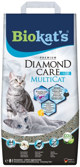 GimCat Biokat's Diamond Care MultiCat Fresh żwirek dla kota 2 x 8 l