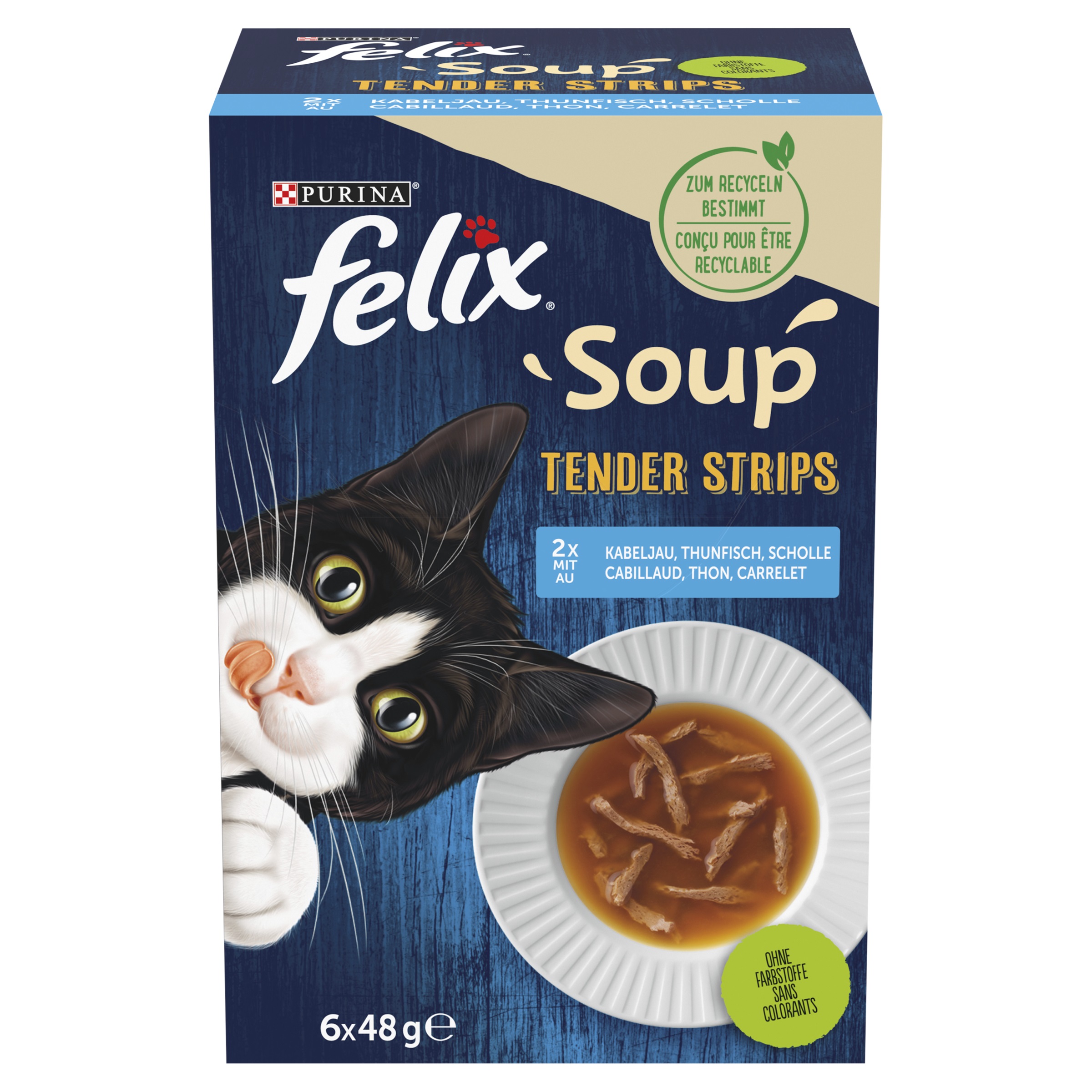Felix Soup Tender Stripes ribji izbor 6 x 48 g