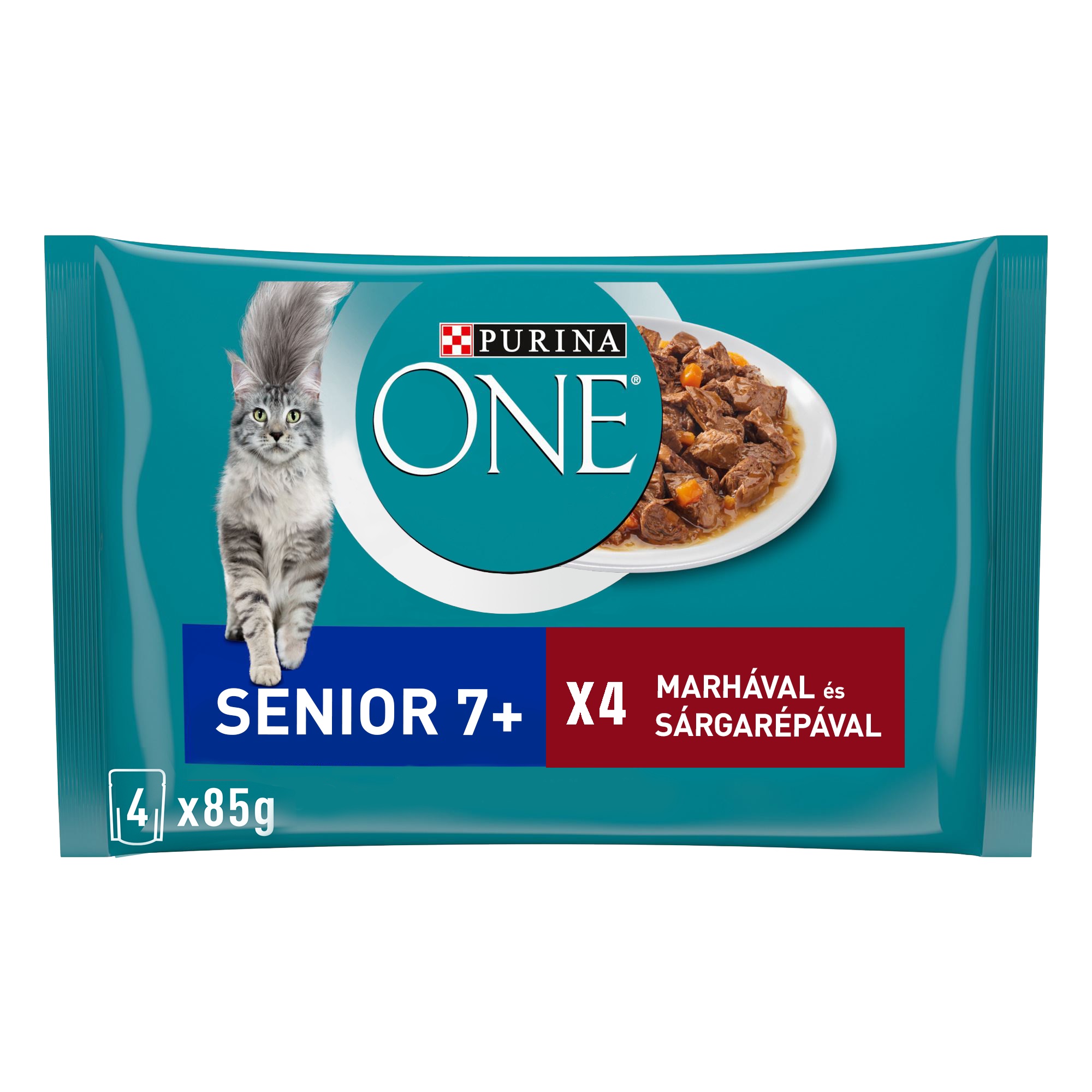 Purina ONE Senior 7+ kapsičky pro kočky 4 x 85 g