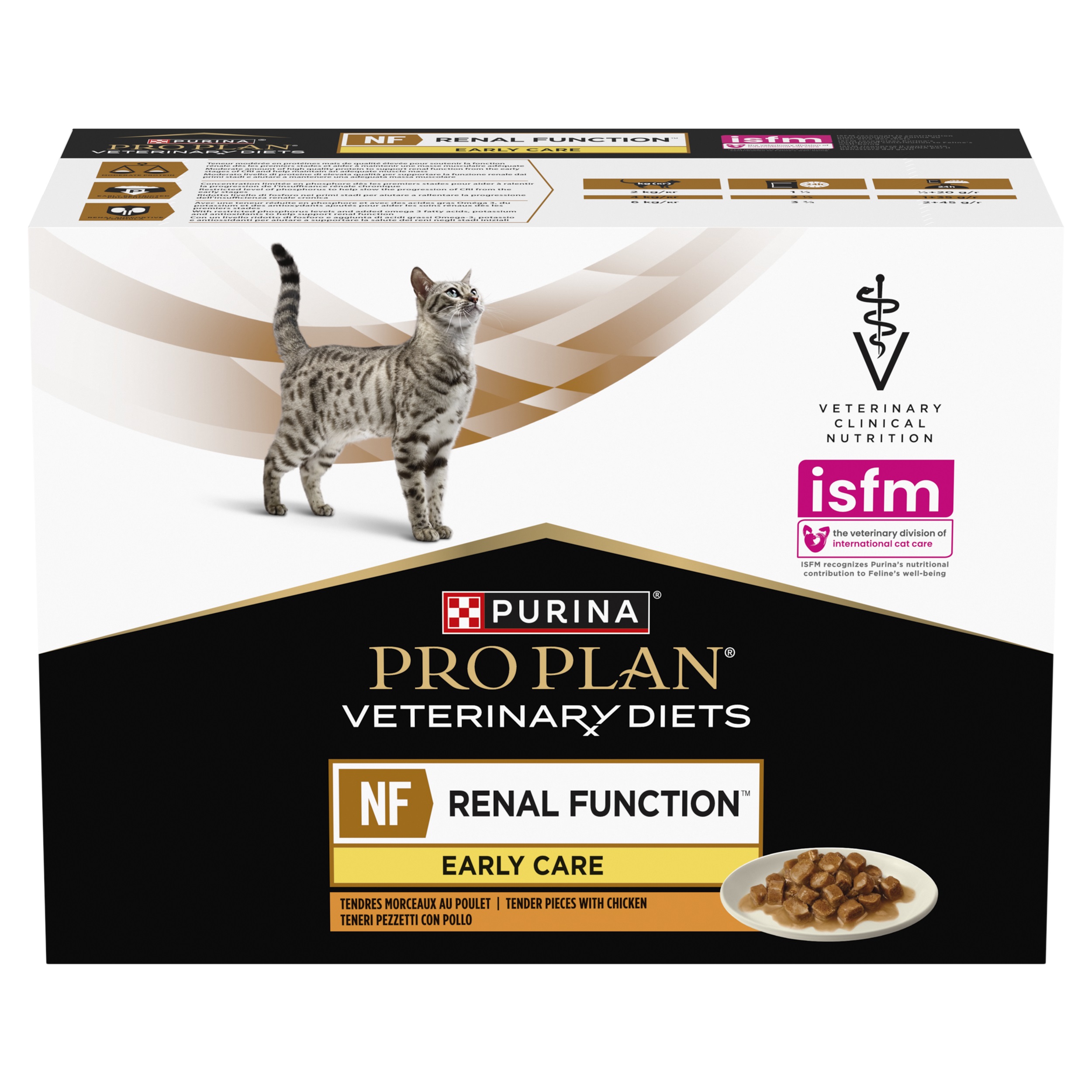 Purina Pro Plan Veterinary Diets Feline NF Renal Early Care vlhké krmivo pro kočky s kuřecím masem 10 x 85 g