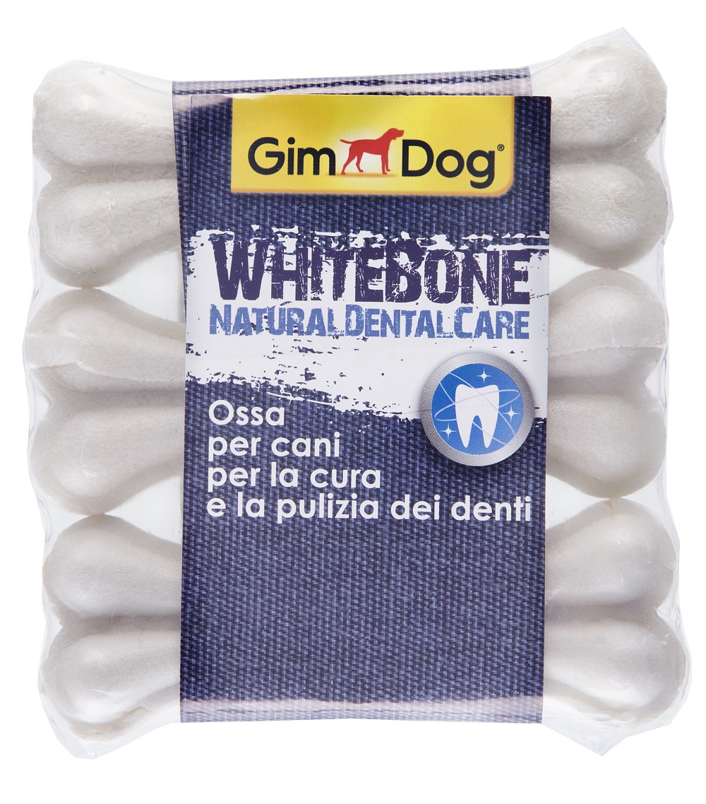 GimDog WhiteBone Kauknochen für Hunde 3 Stk, 8,9 cm, 60 g