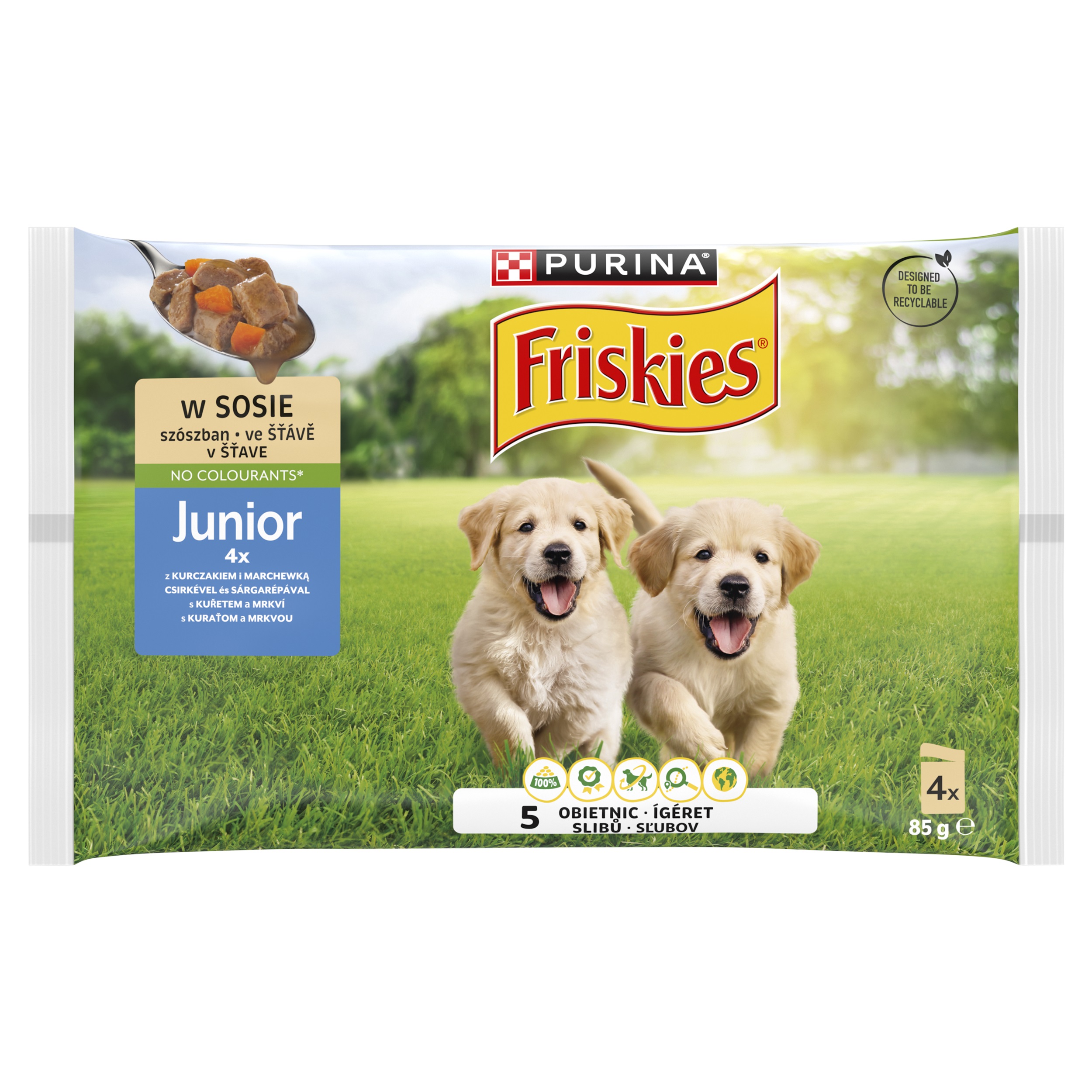 Friskies Vitafit Junior Multipack krmivo pro psy v omáčce 12 x