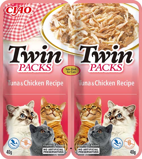 INABA Cat Ciao Twin Packs - Thunfisch & Hühnerfleischrezept 2 x 40 g