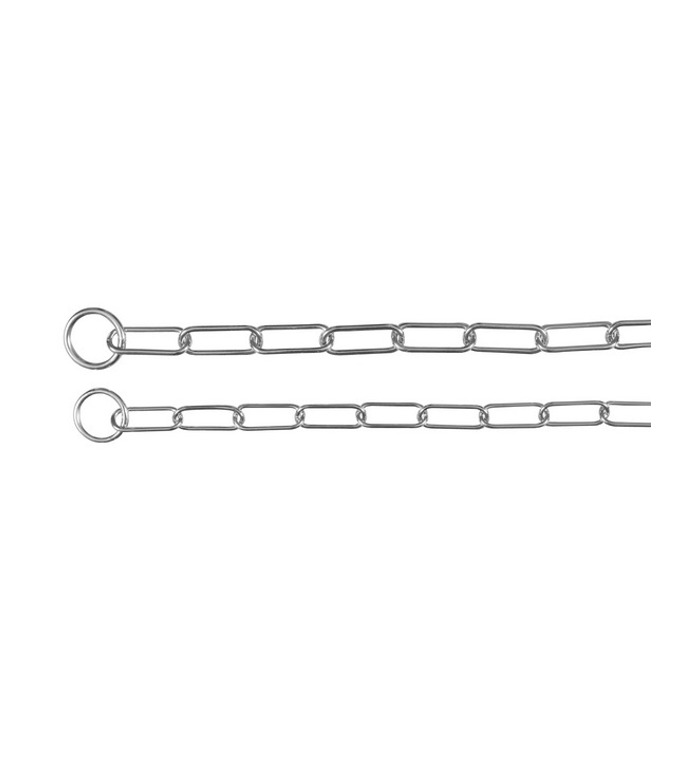 TRIXIE Zug-Stopp-Kettenhalsband, einreihig für langhaarige Hunde 46 cm /3 mm (TRX2148)