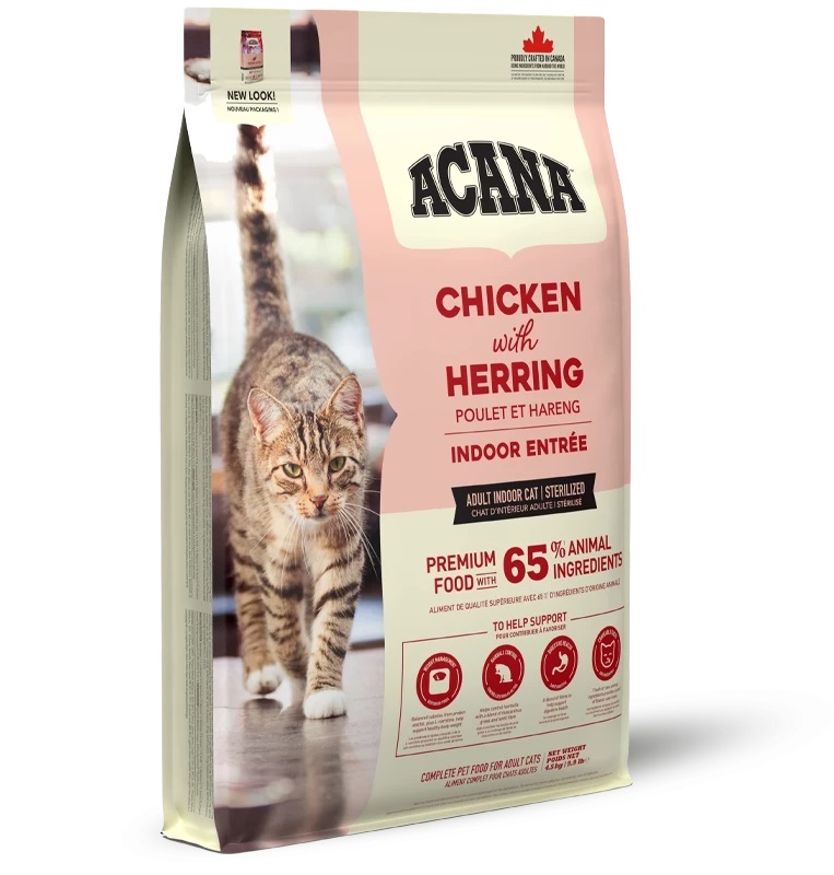 ACANA Indoor Entrée Chicken with Herring Trockenfutter für Katzen 4,5 kg