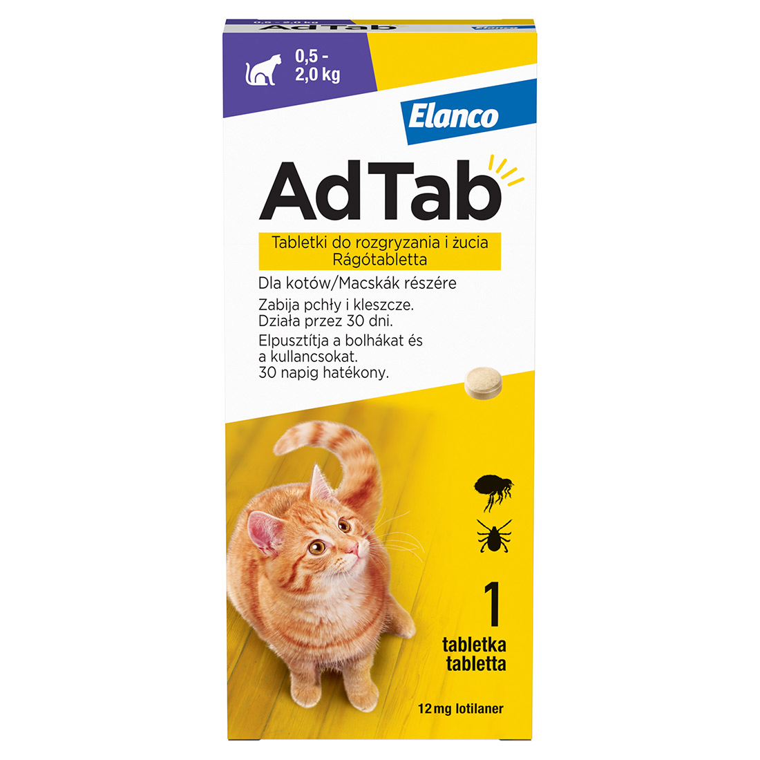 AdTab™ žuvacie tablety pre mačky 1 ks / pre 0,5-2 kg