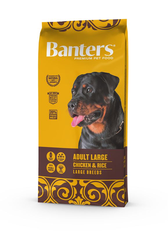 Visán Banters Dog Adult Large Breed Chicken & Rice 15 kg