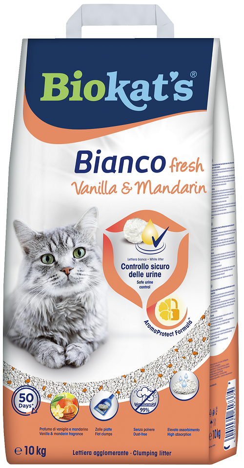 Biokat's Bianco Fresh vanilka & mandarinka stelivo pro kočky 10 kg