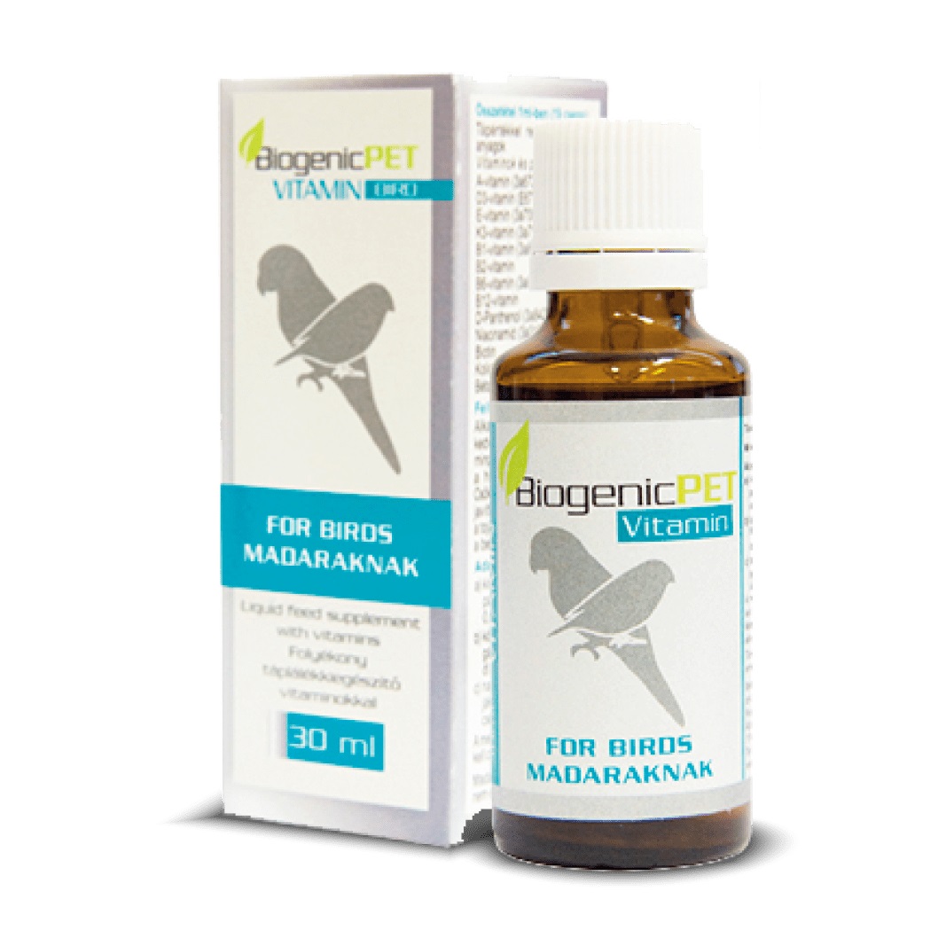 BiogenicPET Vitamin Birds - Nahrungsergänzung Vitamin für Ziervögel 30 ml