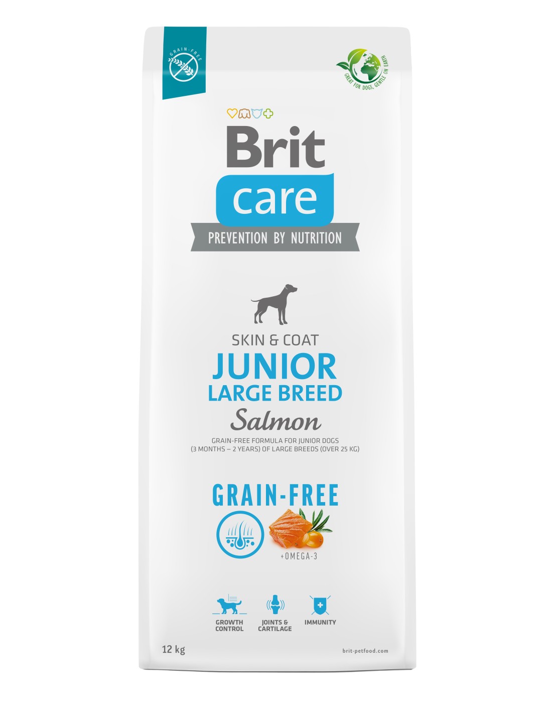 Brit Care Grain-free Junior Large Breed Salmon & Potato 12 kg