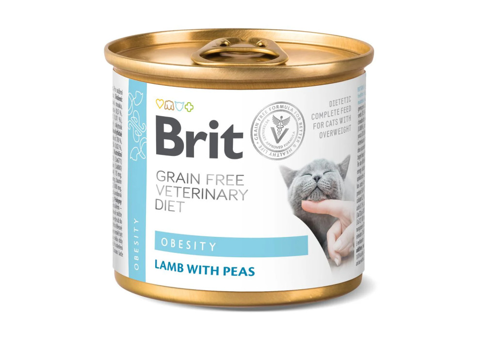 Brit Veterinary Diet Obesity konzerva pro kočky 200 g