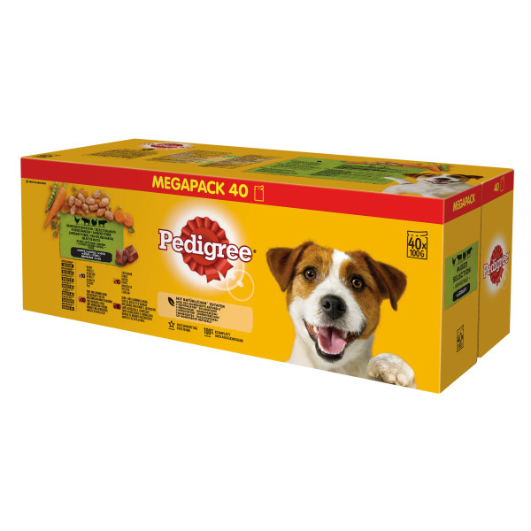 Pedigree MegaPack kapsičky výběr - hovězí, drůbeží, jehněčí 40 x 100 g