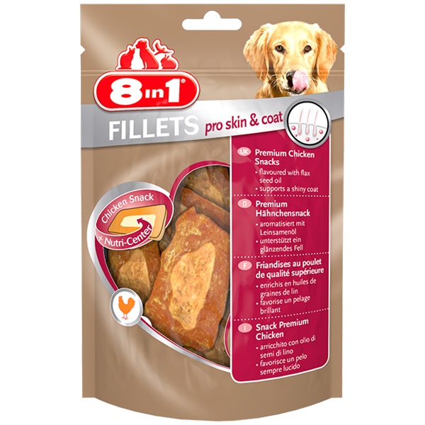 8in1 Fillets Pro Skin & Coat - priboljški 80 g