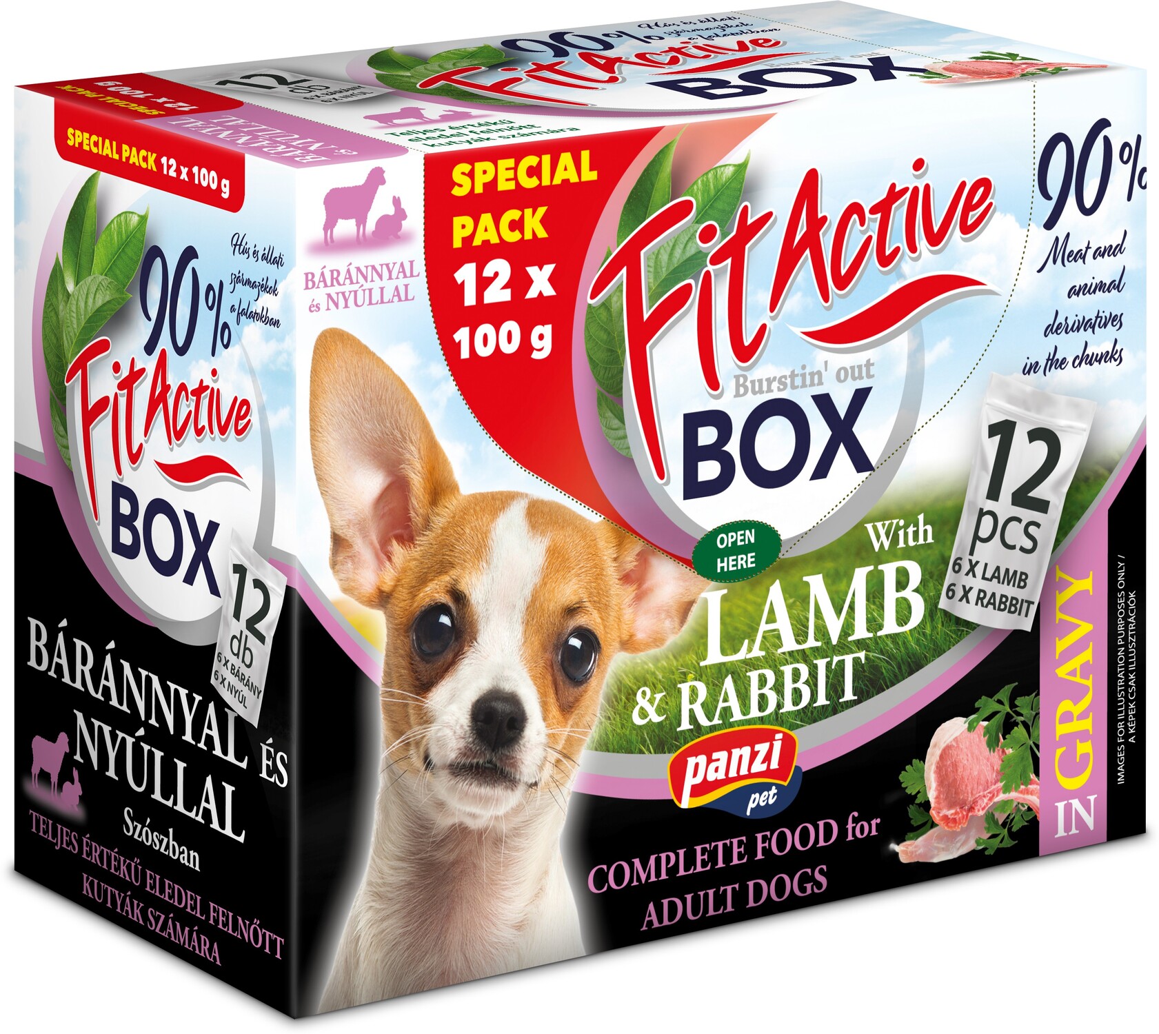 FitActive Fit-a-Box kapsičky - jehněčí a králík 12 x 100 g