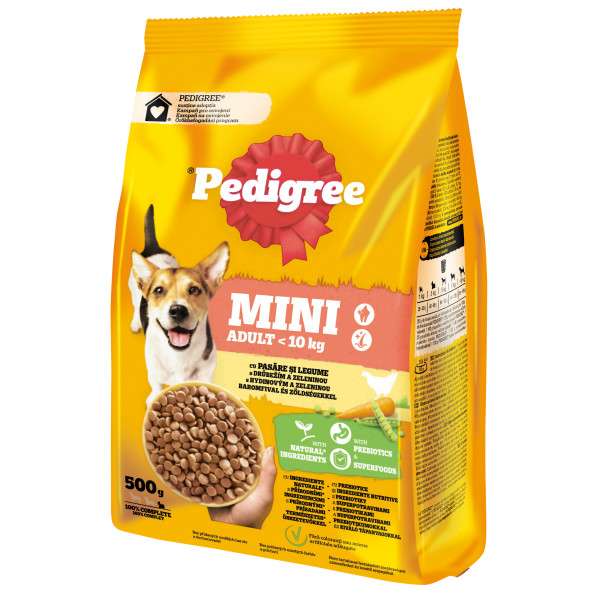 Pedigree Mini Adult suché krmivo pro psy - drůbež, zelenina 500 g