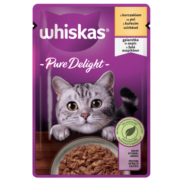 Whiskas Pure Delight krmivo pro kočky v kapsičkách - kuřecí 85 g