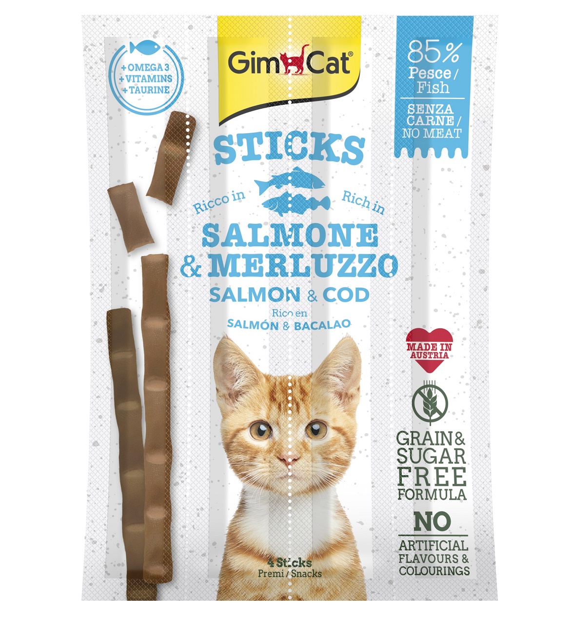 GimCat Sticks, somon 4 buc.