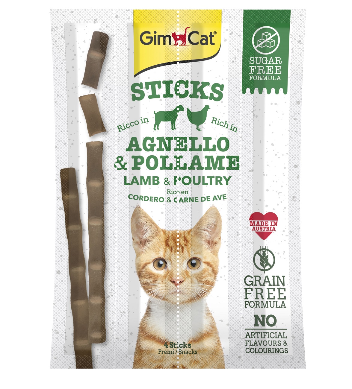 GimCat Sticks Lamm und Geflügel 4 Stk