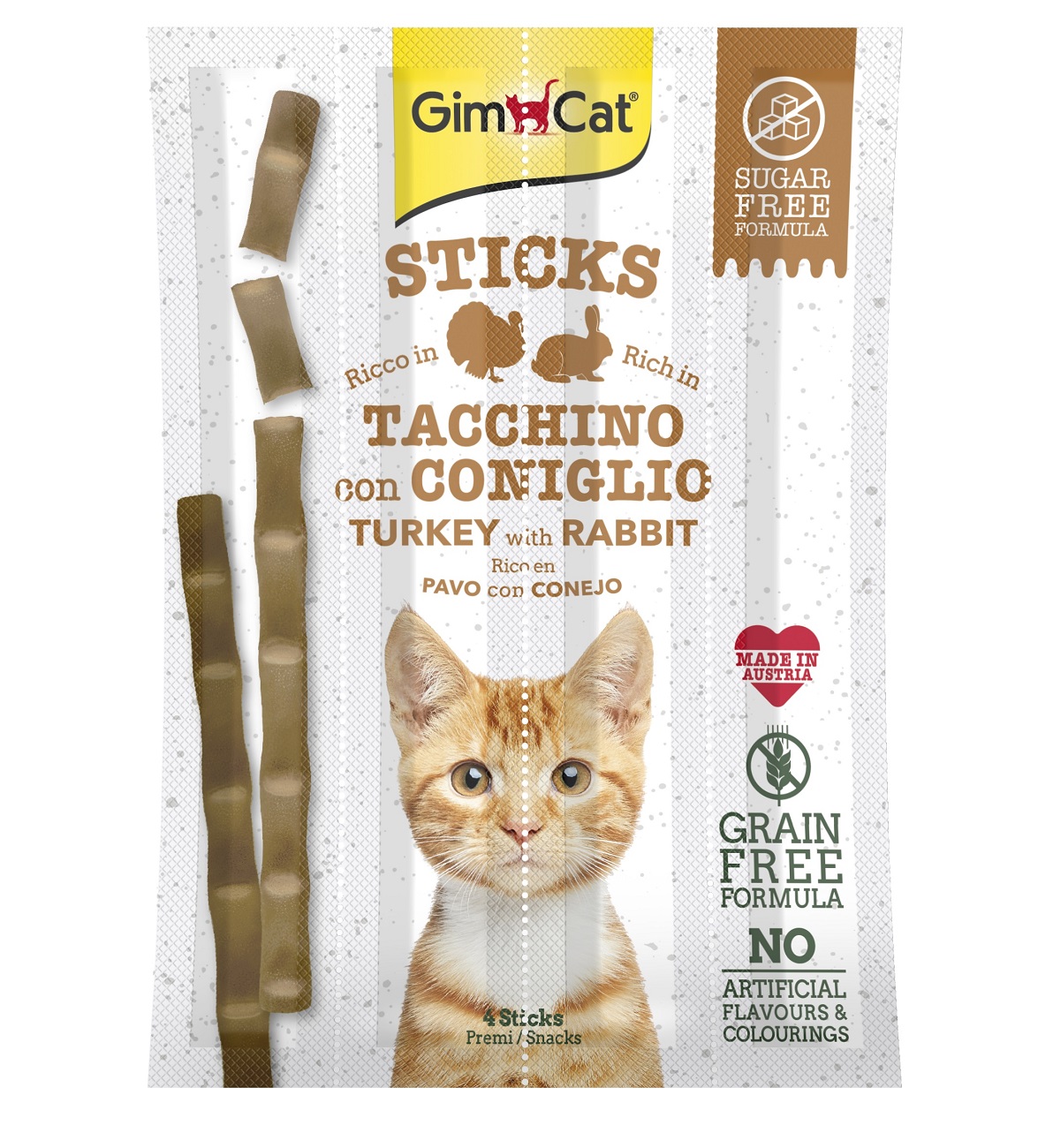 GimCat Sticks Truthahn mit Kaninchen 10 Sticks